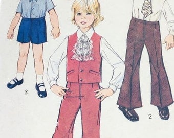 1975 Boy's Shirt, Vest and Bellbottoms pattern
