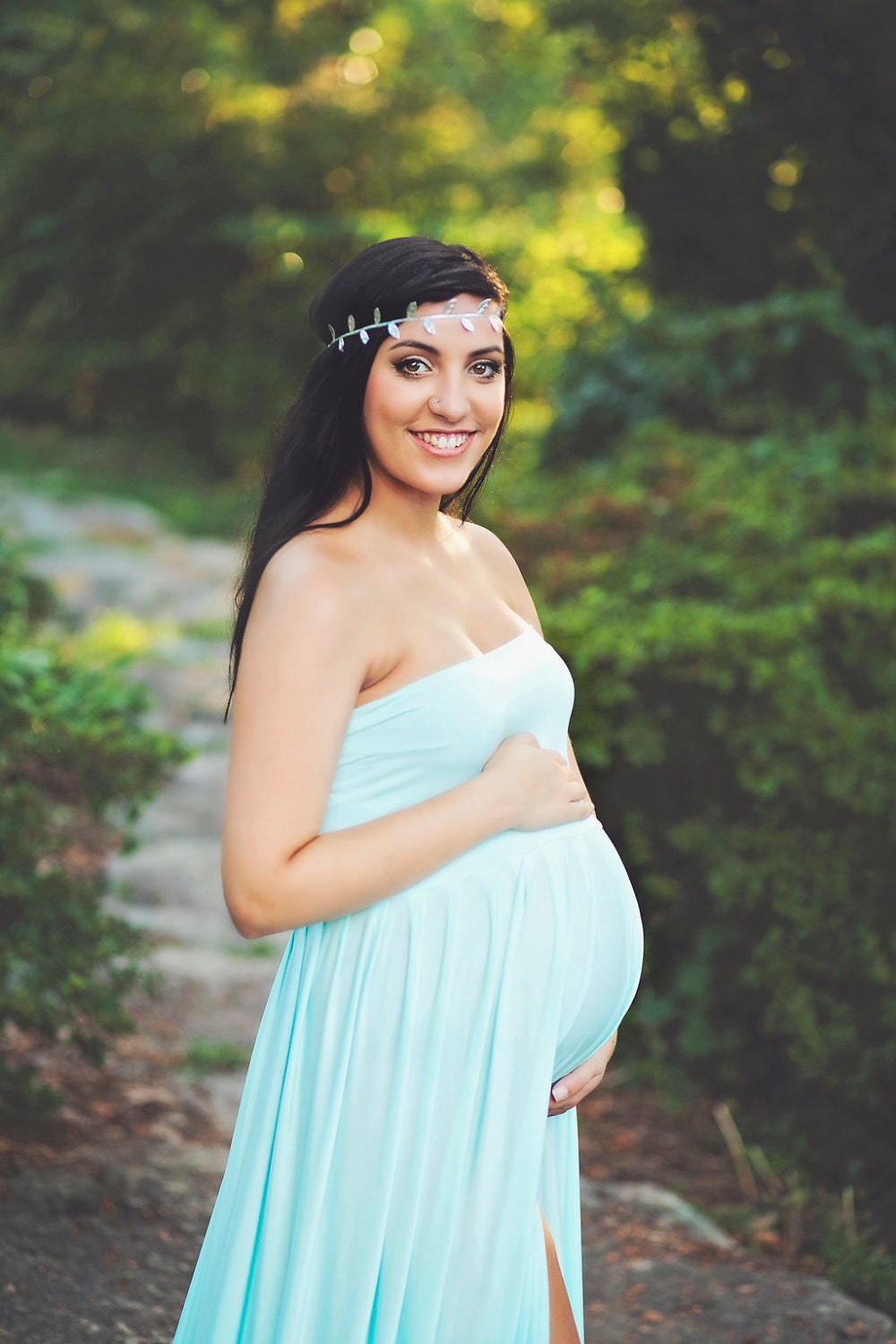 Gold Headband Boho Headband Mama Headband Pregnancy Photo