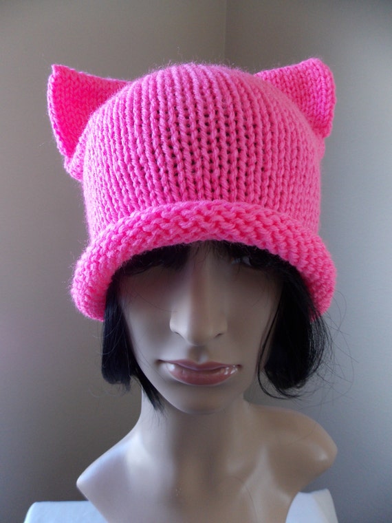  Pink  Cat  Ear Hat  pink  pussycat hat  fluorescent pink  watch