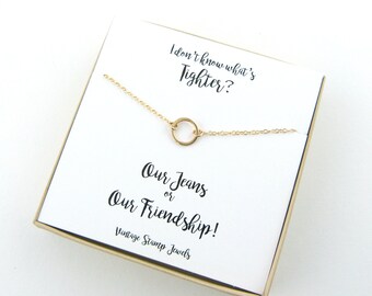 Best Friend Gift,Gold Choker, Best Friend Necklace, Gold Karma Necklace ,Gold Circle Necklace,Choker, Silver circle Necklace, Minimalist