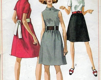 Vintage 1969 Simplicity 7984 Mod Dress Sewing Pattern Size 14 Bust 36" UNCUT