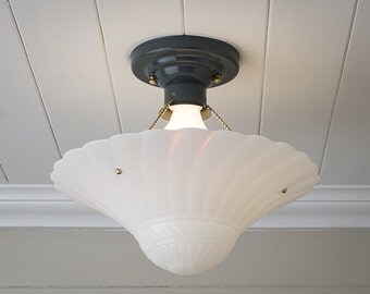 Farmhouse Vintage Rewired Jadeite Green Sconce Wall Light