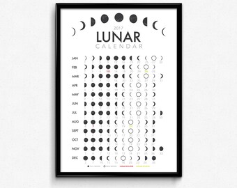 Items similar to 2014 Moon Calendar Discounted on Etsy