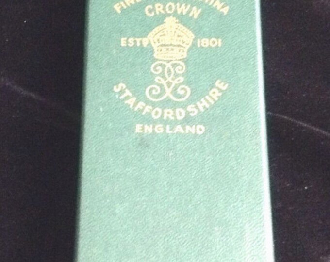 Pagoda Candy Dish by Crown Staffordshire Vintage Mint Tray England Boxed Gift Giftware Christmas