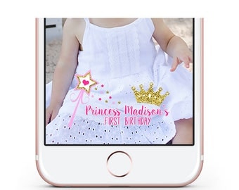 Princess Birthday Snapchat Geofilter, Custom Snapchat Filter, Geofilter, Princess Snapchat Filter, Princess Snap chat Filter,