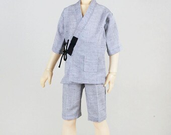 MSD Boy Grey Summer Kimono/ Yukata Pyjamas