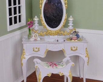 OOAK Susy Goose Barbie vanity & perfume bottle set