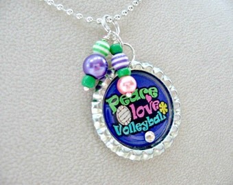 Volleyball Jewelry, Volleyball Necklace, Volleyball Gift, Volleyball Player, Personalized Volleyball Necklace, Team Jewelry, Gifts for Girls