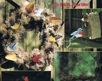 PLASTIC CANVAS PATTERN - Plastic Canvas Birds - Bird Mobile - Birdhouse Tissue Box - Bird Watching in Plastic Canvas - Leisure Arts #1299