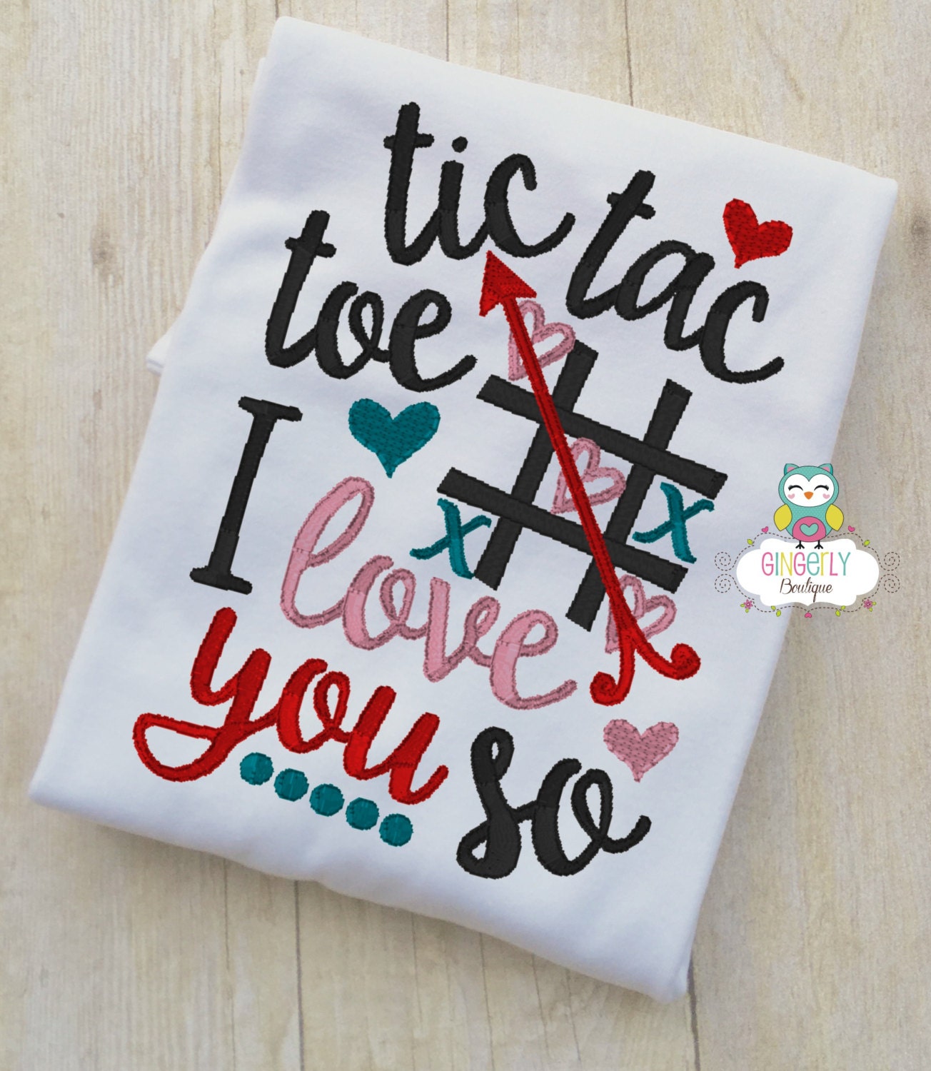 Download Tic Tac Toe Love You So Shirt or Bodysuit Girl Valentine