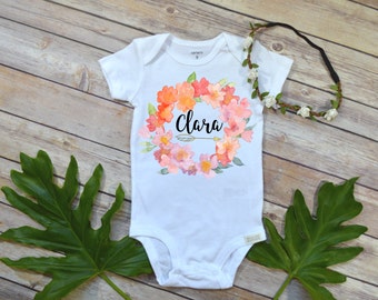 Baby Name shirt,Custom shirt, Personalized Baby Gift, Boho Baby Clothes, Baby Shower Gift, Baby Girl Gift, Custom Baby Gift, Personalized