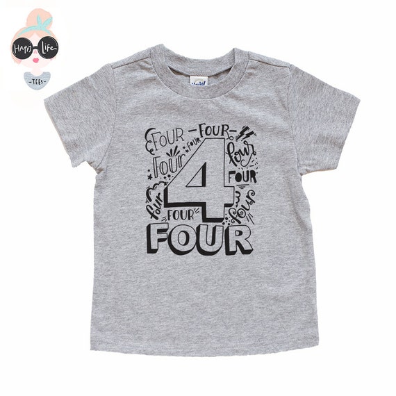 4th Birthday Shirt Fourth Birthday Shirt Fourth Birthday