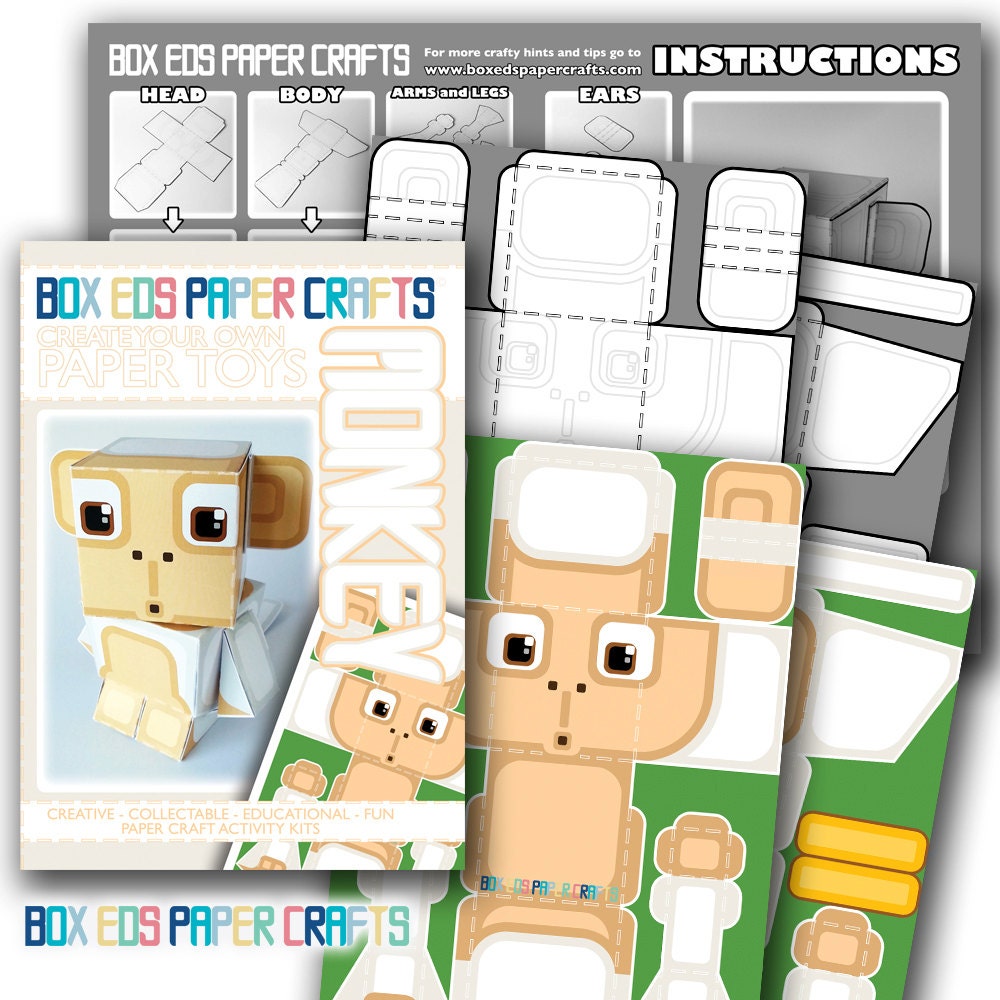 DIY paper craft activity kit. Make your own white cheeky