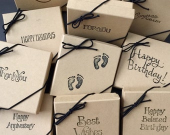 Add On Gift Box For Your Hand Stamped Gifts - Christmas / Birthday / Valentine's Day / Anniversary / Thank You Gift / Graduation / Newborn