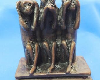 Monkeys See No Evil Hear No Evil Speak No Evil - Tall Thin Monkeys