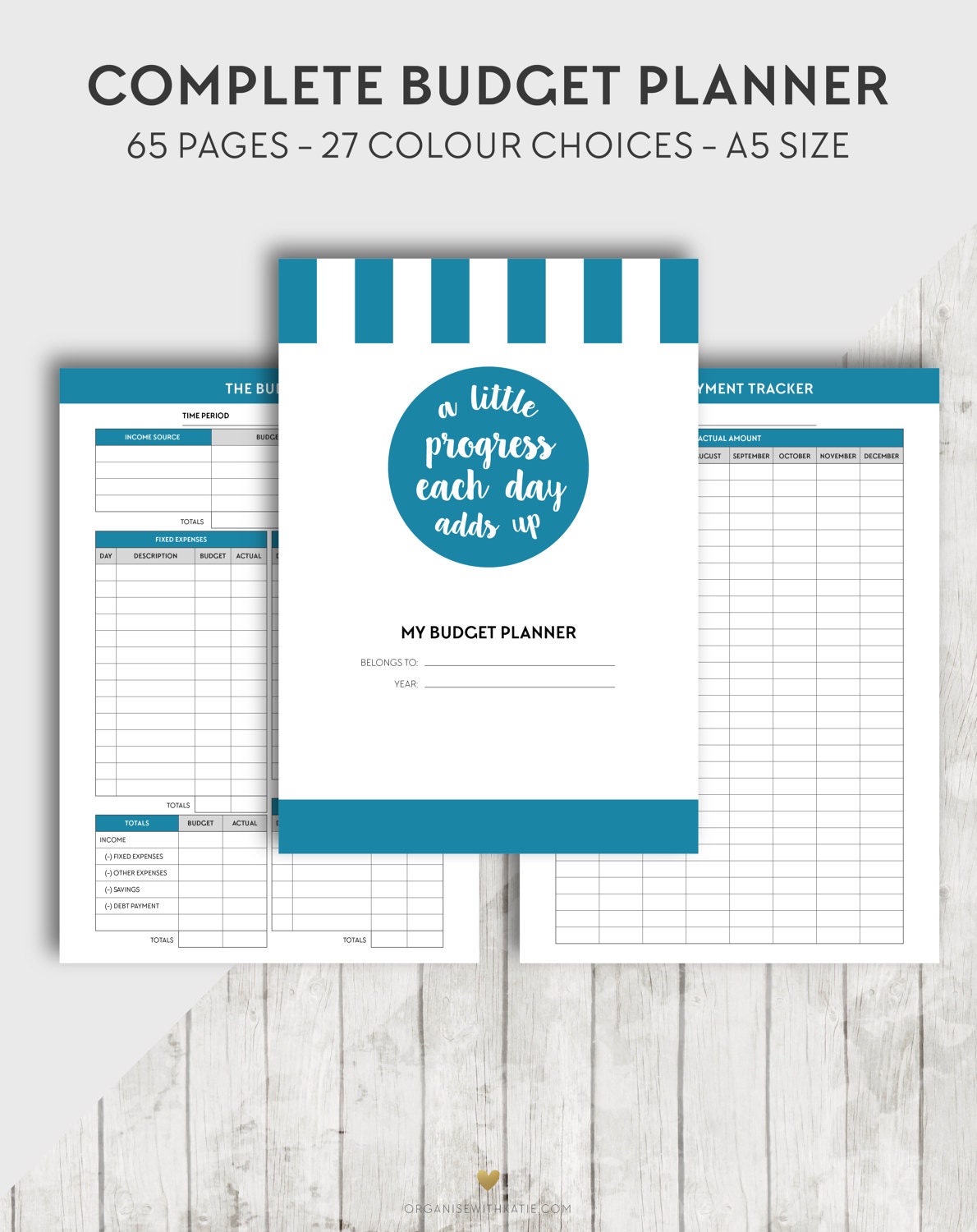 A5 Budget Planner Printable Financial Planner Inserts