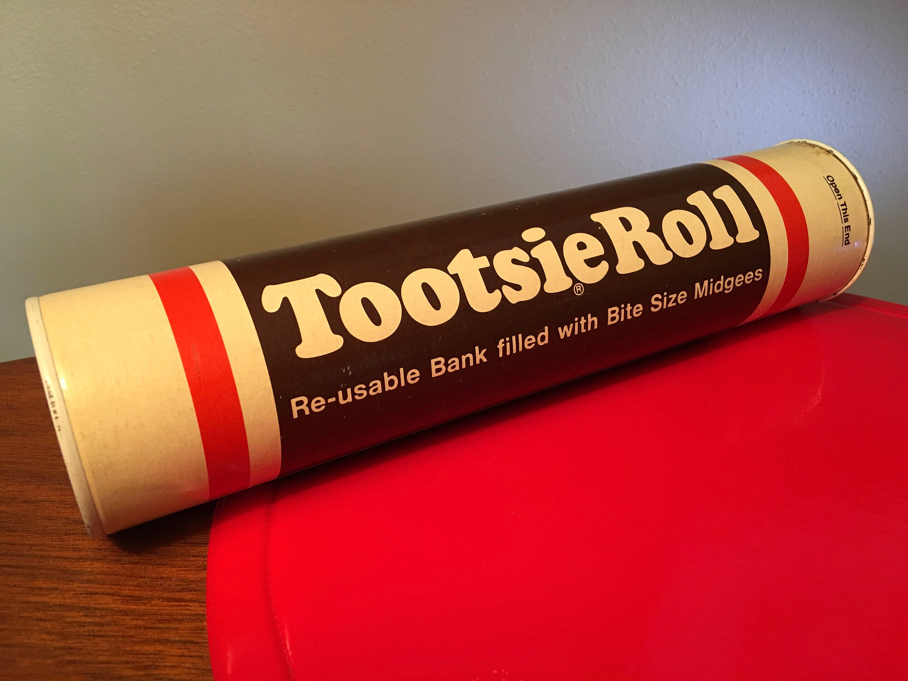 Vintage Tootsie Roll candy bank