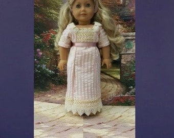 Historical 18 inch doll clothes "Tea Time in Pink" will fit American Girl 1900's tea gown turn of the century Edwardian Downton Abbey K2