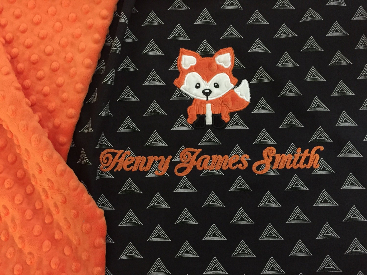 Fox Baby Blanket Personalized Fox Baby Blanket Woodland