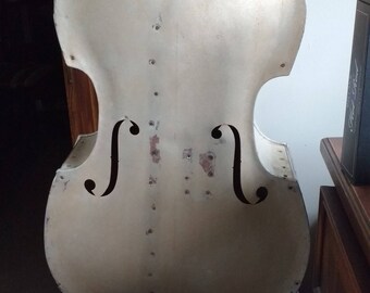 RARE Aluminum Double Bass Upright Musical Instrument — G. A. Pfretzschner — c1930s