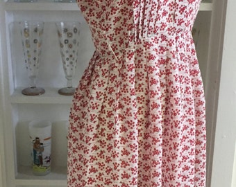 1940s 40s Vintage Floral Nylon Day Dress