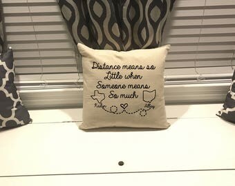 Cute Long distance BFF gift, long distance best friend gift, Long Distance BFF Pillow Case, Bestie Gift, Best friend Day, Missing you