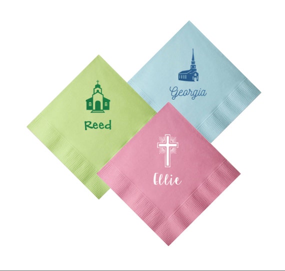 Christening napkins Baptism napkins Religious napkins