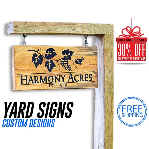 Outdoor Address Sign.Custom Yard Sign.Custom Home by MakariosDecor