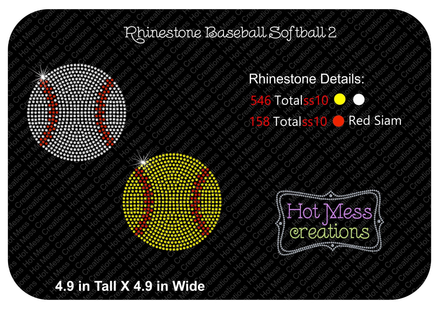 Download Rhinestone Baseball Softball SVG Cut File Rhinestone Template