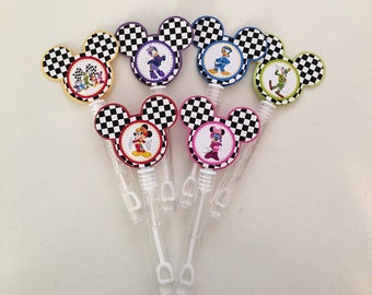 Mickey and the Roadster Racer Bubble Wands, Bubble wands, Mickey Roadster Party favors inspired, Mickey Roadster decorations,.