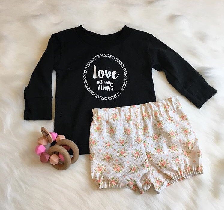 Love Always long sleeve // baby tee // baby shirt by VivaLaGlitz