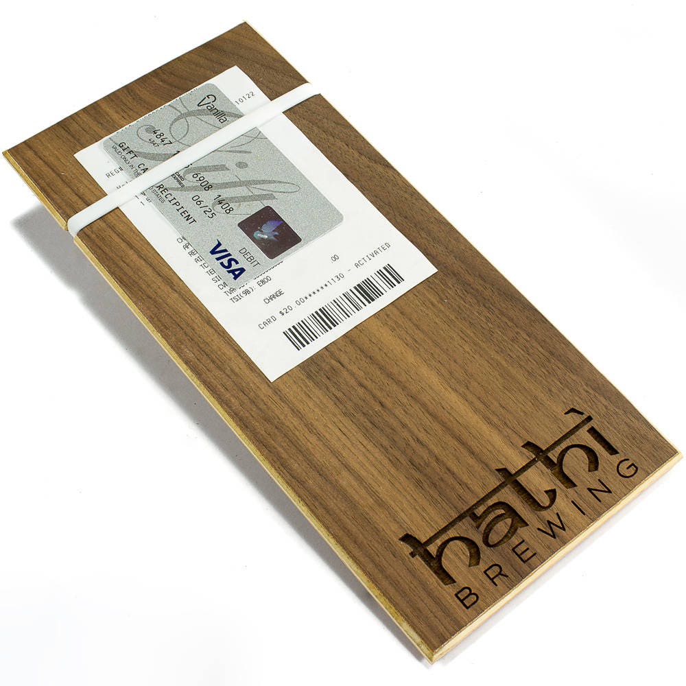 Custom Wood Check Presenter With Your Laser Engraved Logo and