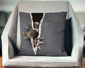 Spooky Decor | Scary Halloween Decor | Halloween Decorations | Creepy Decor | Creepy Pillow | Halloween Pillow | Spooky Pillow