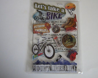 3D Scrapbooking Hiking Stickers, Rock Climbing Stickers, Mountain Climbing Stickers, Embellishments Outdoor Stickers, Biking Stickers
