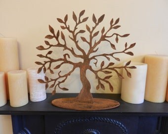 Tree of Life Medium/ Rusty Metal Tree Sculpture / Table Top Art / Mantelpiece Decoration / Rustic Tree Decor / Tree Decoration / Tree Statue