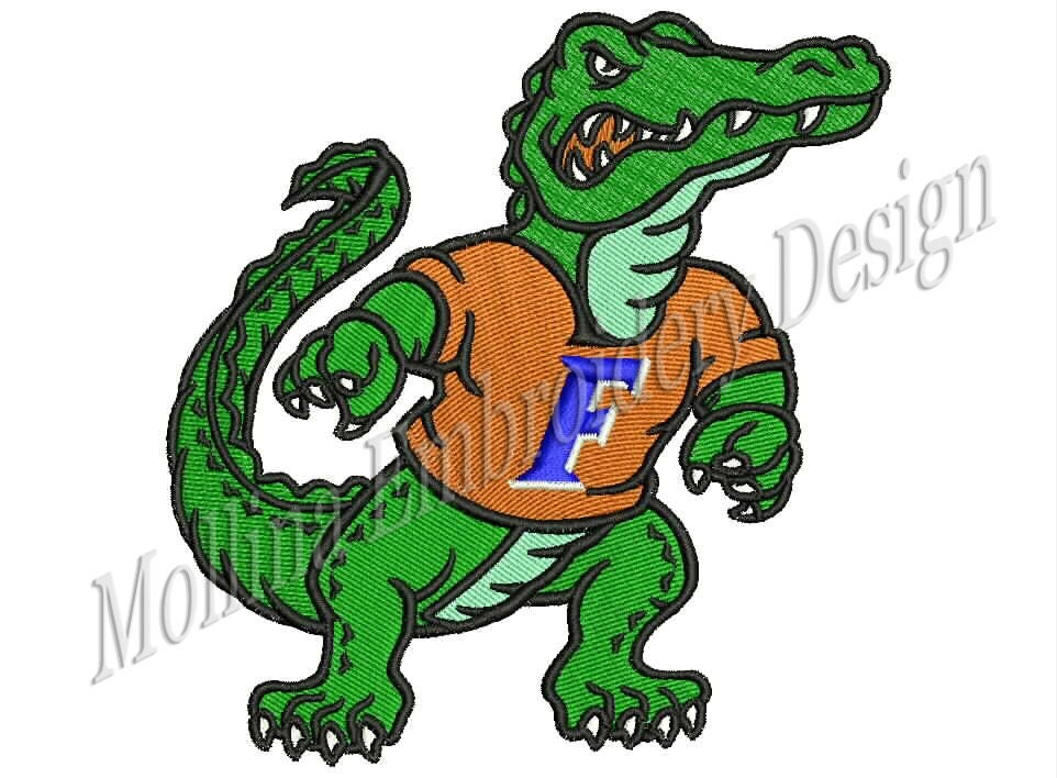 Florida Gators Logo Machine Embroidery Design 3 Sizes 7656