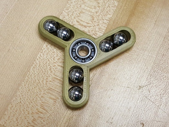 Fidget Spinner with Six 1/2" Chrome Bearing Balls