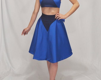 Lapis Skirt and Halter Top