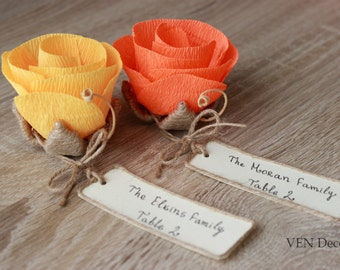 12 Wedding Name Card Holders With Cards Flower Place Personalized Rustic 12 Wedding Name Card Holders With Cards Flower Place Personalized Rustic