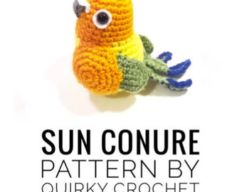 Sun Conure Crochet Pattern - PDF - Instant Download - Doll Pattern