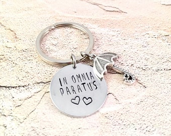 In Omnia Paratus Keychain, Best Friend, Gilmore Girls keychain, Umbrella Charm Keychain, Life and Death Brigade, Gilmore Girls fandom