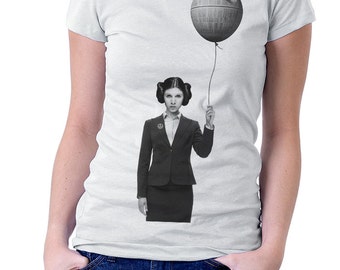 Women's graphic tshirt - Princess Leia - star wars geeky shirt, print t-shirt, gift for her, Carrie Fisher t shirt, gift for girlfriend, mom