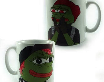 New Rare 21 Pilots Pepe the frog 11 oz mug cup present Josh Dunn Tyler Joseph sad Dank Memes