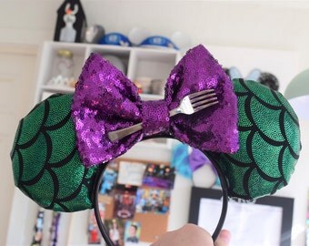 Little mermaid ears, Mouse Ears, Minnie Ears, Minnie Mouse Ears, Ariel Ears, Custom Ears