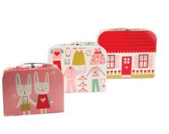 Sew On the Go Suitcases Art by Stacy Iest Hsu for Moda - Set of 3 Nesting- Case #12
