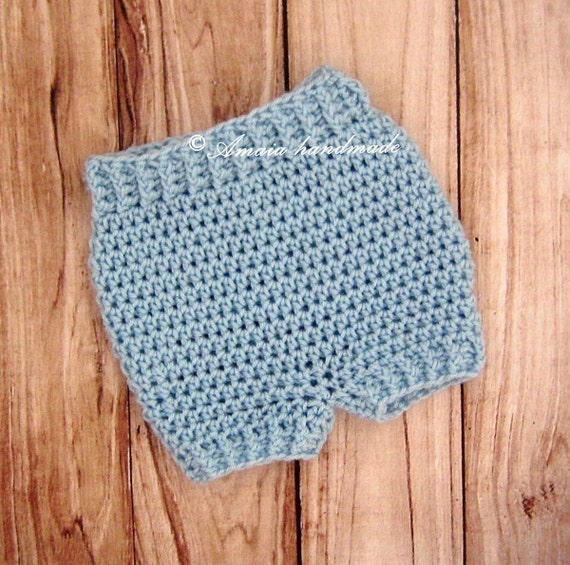 Blue Baby shorts Crochet baby shorts for Newborn to 12