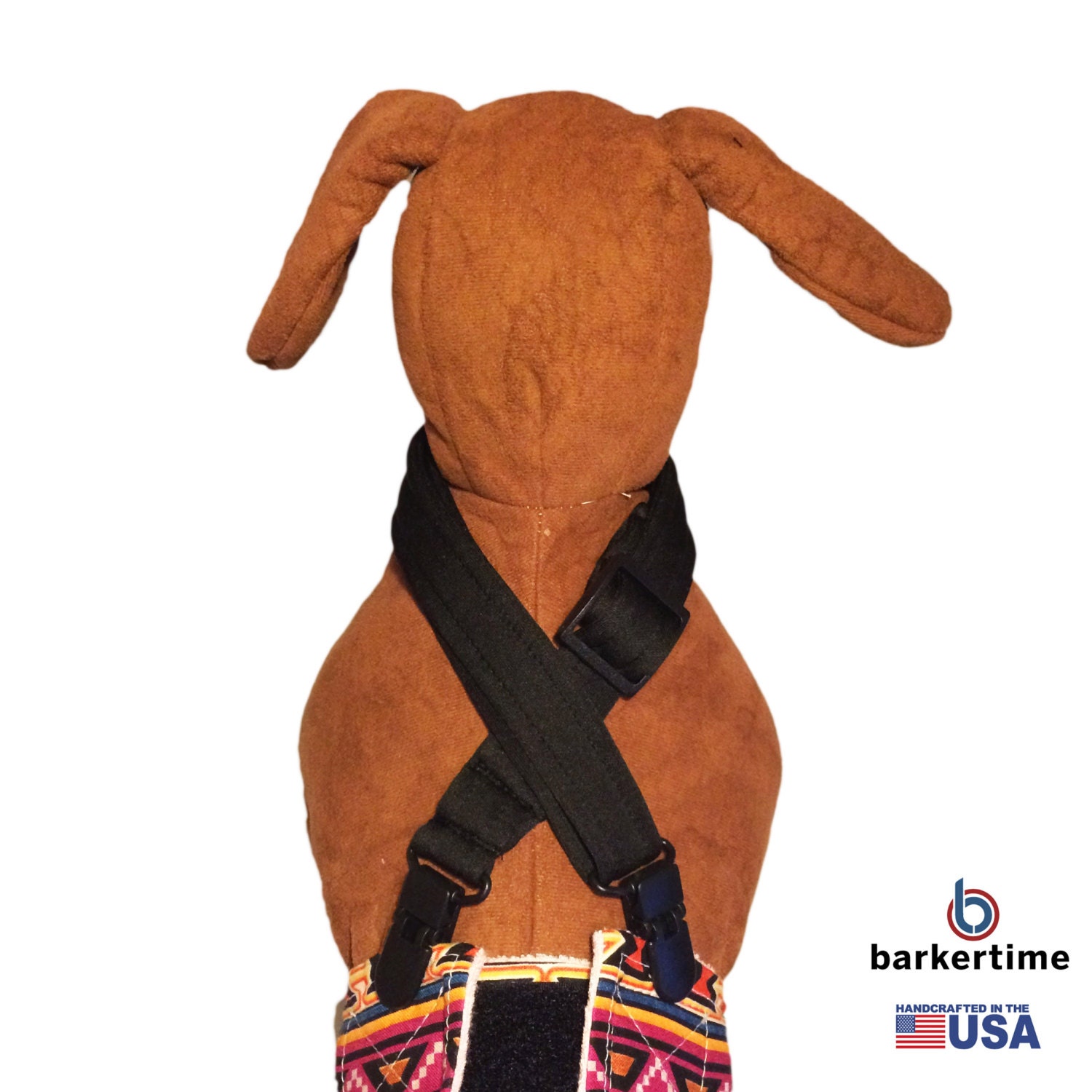 Dog Diaper Suspenders Black Adjustable Suspender to Keep Dog