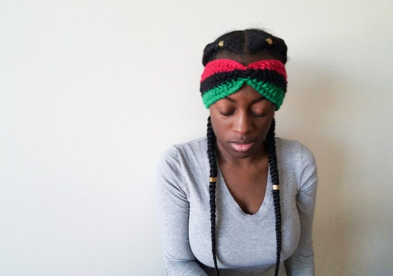 Afrocentric Womens Headband - RBG Headband for Her - Gifts for Girlfriend - Best Friend Gift - Cute African Clothing - Kwanzaa Gift for Her