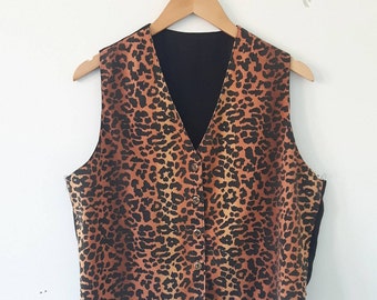 Leopard vest | Etsy