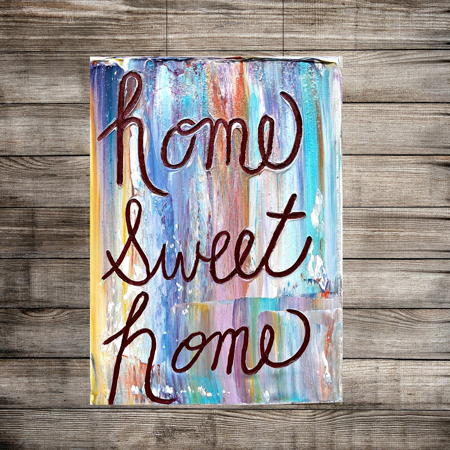 Home Sweet Home Wall Art quotes Canvas Art by OrchidAndCandle